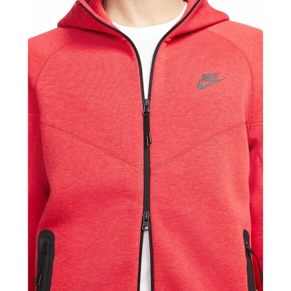 Nike Tech Fleece Full Zip Hoodie Light University Red Mens Sz Sm Tall FB7921-672 - Picture 4 of 8
